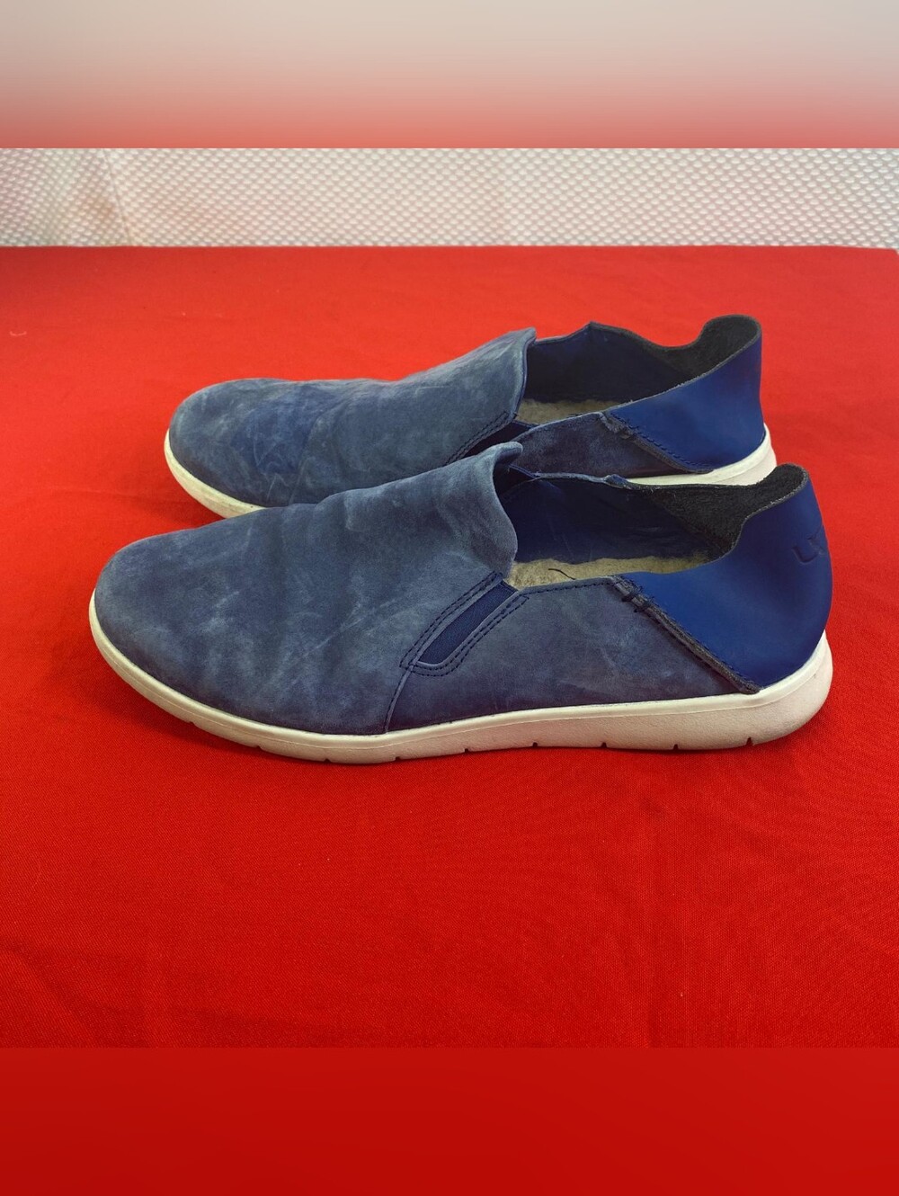 UGG Australia Knox Blue Suede Slip-On Sneakers Loafers Size Usa 10
